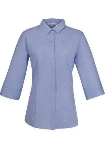 Aussie Pacific Ladies 3/4 Sleeve Shirt 2902T Corporate Wear Aussie Pacific Mid Blue 4